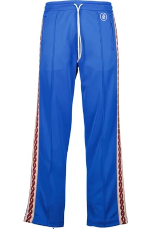 Drôle de Monsieur Homme, Pantalons, Bleu, Taille: L Pantalon de survêtement bleu tressé Track