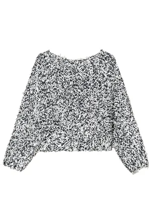 ACTITUDE Femme, Pulls, Multicolore, Taille: 40 FR Pull bouclé bleu avec encolure bateau