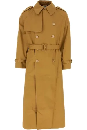Vetements Femme, Manteaux, Jaune, Taille: 36 FR Trench Oversize en Coton Ocre