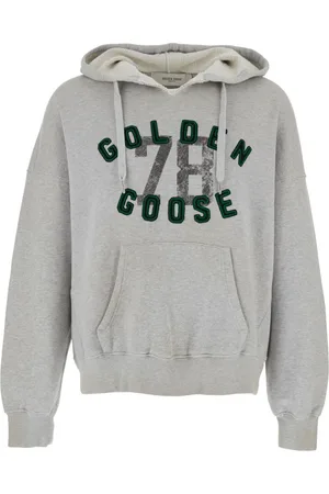 Golden Goose Homme, Sweatshirts et sweats à capuche, Gris, Taille: S Sweat à capuche gris avec cordon