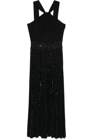 D.EXTERIOR Femme, Robes, Noir, Taille: 40 FR Robe Noire sans Manches Col Halter
