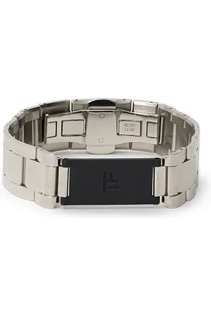 Tom Ford Unisex, Accessoires, Gris, Taille: ONE Size Bracelet en acier avec fermoir crochet