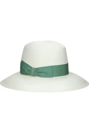 Borsalino Femme, Accessoires, Blanc, Taille: M Chapeau Panama à large bord fin