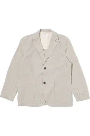 Universal Works Homme, Vestes, , Taille: S Veste à deux boutons à rayures Derby grise