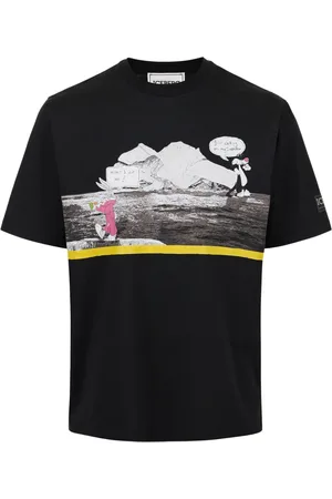 Iceberg Homme, Tops, Noir, Taille: 2XL T-shirt noir en jersey de coton coupe droite avec logo