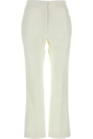 Jil Sander Femme, Pantalons, Blanc, Taille: 36 FR Pantalon en Coton Blanc