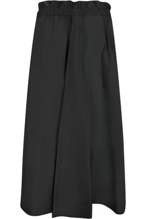 HERNO Femme, Jupes, Noir, Taille: 36 FR Jupe Midi Évasée Élastiquée