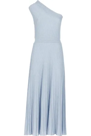 D.EXTERIOR Femme, Robes, Bleu, Taille: 36 FR Robe une épaule bleu clair avec lurex