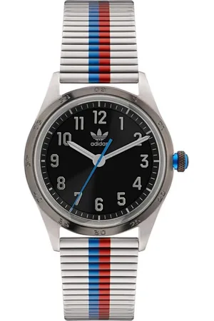 adidas Unisex, Accessoires, Gris, Taille: ONE Size Montre Analogique en Acier Inoxydable Gris