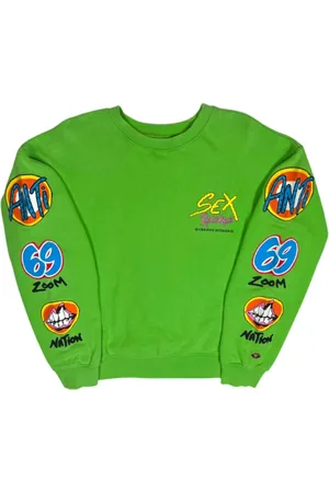 CHROME HEARTS Homme, Sweatshirts et sweats à capuche, Vert, Taille: L Citrus Manches Longues Records