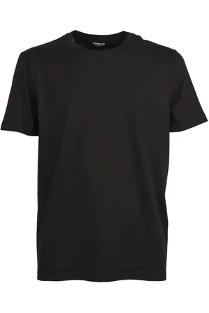 Dondup Homme, Tops, Noir, Taille: XL T-shirt en coton avec broderie logo