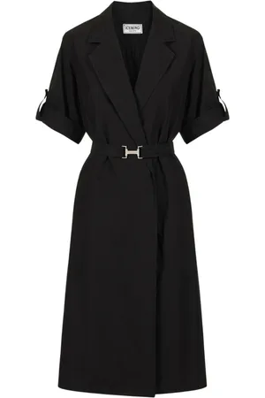 Iceberg Femme, Robes, Noir, Taille: 42 FR Robe noire à coupe droite avec ceinture en toile