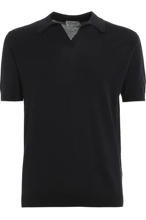 JOHN SMEDLEY Homme, Tops, Bleu, Taille: S Chemise Bleue en Coton à Col Skipper