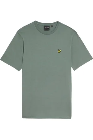 Lyle & Scott Homme, Tops, Vert, Taille: S T-shirt en Coton Imprimé Vert