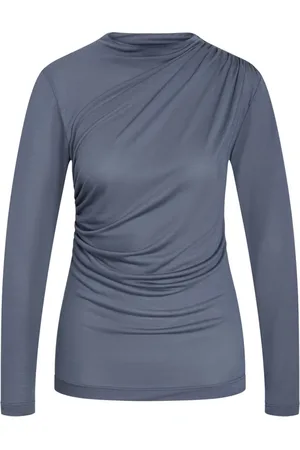 Bruuns Bazaar Femme, Tops, Bleu, Taille: 42 FR Chemise ample indigo vintage