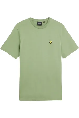 Lyle & Scott Homme, Tops, Vert, Taille: S T-shirt en coton imprimé vert