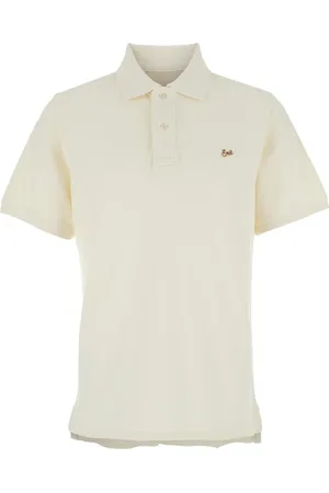 ERL Homme, Tops, Blanc, Taille: M Polo Blanc Classique avec Logo