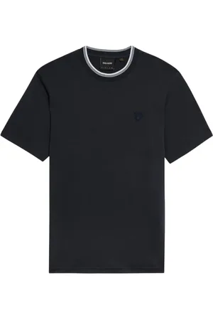 Lyle & Scott Homme, Tops, Bleu, Taille: 2XL T-shirt en coton à col rond