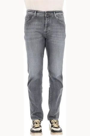 Jacob Cohen Homme, Jeans, Gris, Taille: W35 Jean Gris en Coton Confort Coupe Scott