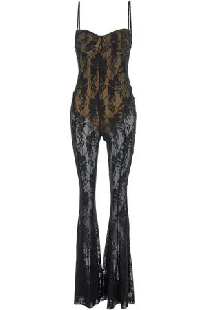 Norma Kamali Femme, Combinaisons et Ensembles, Noir, Taille: 38 FR Combinaison Noire Underwire Fishtail Bodysuit