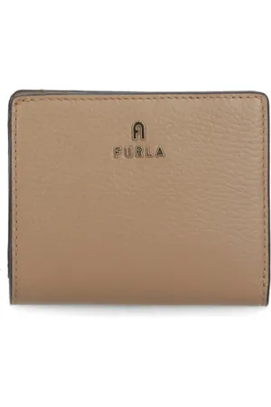 Furla Femme, Accessoires, Brun, Taille: ONE Size Portefeuille Femme en Cuir Marron Fermeture à Bouton