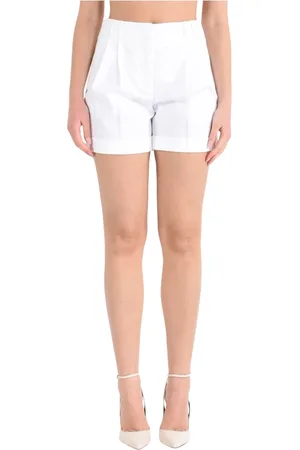 Max Mara Femme, Shorts, Blanc, Taille: 40 FR Pantalon Bergen en Coton Stretch