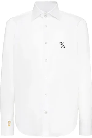 BILLIONAIRE Homme, Chemises, Blanc, Taille: 4XL Chemise Décontractée Bleue