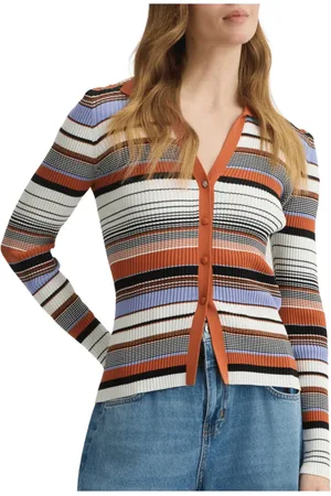 Liu Jo Femme, Pulls, Multicolore, Taille: 38 FR Pull à rayures multicolores