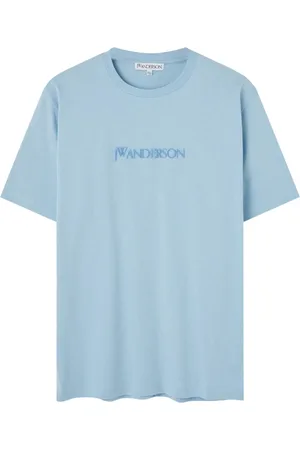 J.W.Anderson Homme, Tops, Bleu, Taille: S Chemise avec Broderie Logo