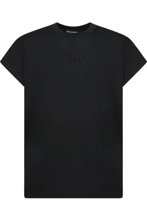 Dolce & Gabbana Homme, Tops, Noir, Taille: M T-shirt noir à col rond