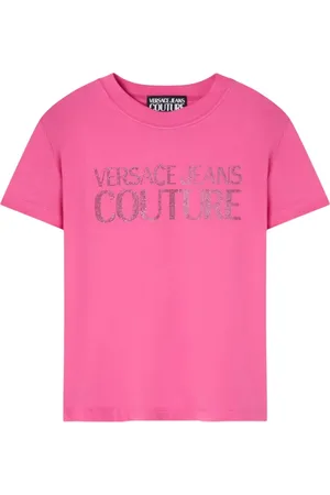 VERSACE Femme, Tops, Rose, Taille: 42 FR T-shirt Rose Manches Courtes