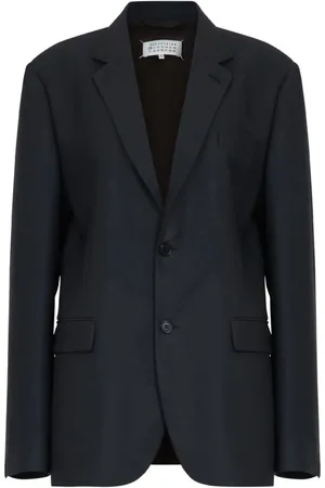 Maison Margiela Femme, Vestes, Bleu, Taille: 36 FR Manteau Bleu En Laine Avec Revers
