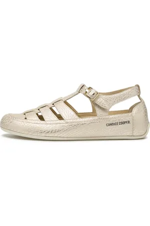 Candice Cooper Femme, Chaussures, Jaune, Taille: 39 EU Sandales en cuir Rock T-Bar