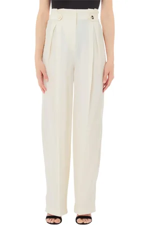 Liu Jo Femme, Pantalons, Blanc, Taille: 40 FR Pantalon élégant avec bretelles
