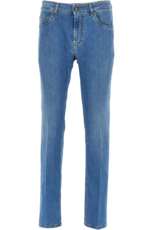 FAY Homme, Jeans, Bleu, Taille: W34 Jeans Slim Fit 5 Poches Turquoise