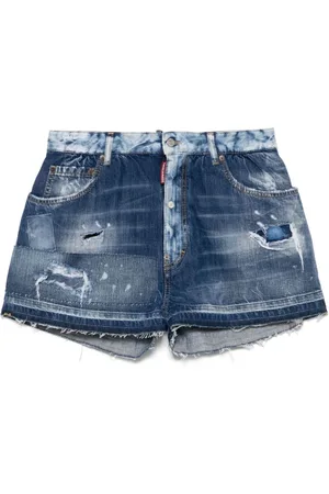 Dsquared2 Femme, Shorts, Bleu, Taille: 38 FR Pantalon Bleu Élégant
