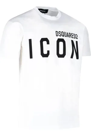 Dsquared2 Homme, Tops, Blanc, Taille: L T-shirt Classique Blanc en Coton à Col Rond