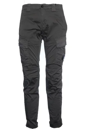 C.P. Company Homme, Pantalons, Gris, Taille: M Pantalon Cargo Lens en Sateen Perle Fumée