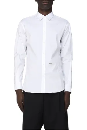 Dsquared2 Homme, Chemises, Blanc, Taille: M Chemise Décontractée en Coton pour Homme