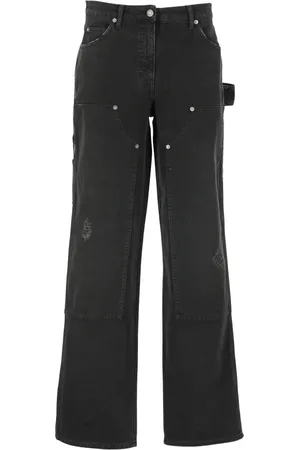 Golden Goose Femme, Jeans, Noir, Taille: 38 FR Jean Noir en Coton avec Logo Étoile