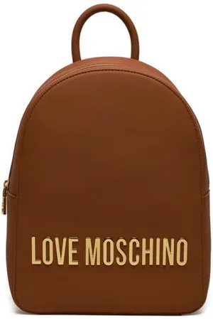 Moschino Femme, Sacs, Brun, Taille: ONE Size Sac à dos en cuir élégant avec fermeture éclair