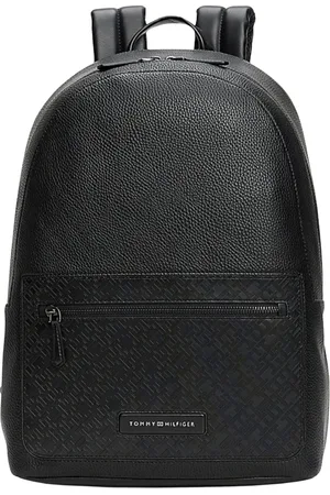 Tommy Hilfiger Homme, Sacs, Noir, Taille: ONE Size Sac à Dos Monogramme avec Compartiment pour Ordinateur Portable