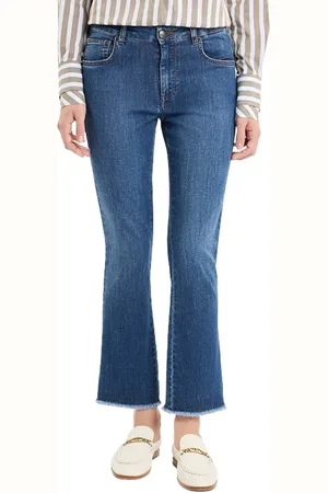 FAY Femme, Jeans, Bleu, Taille: W26 Pantalon Skinny en Denim avec Ourlet Effiloché