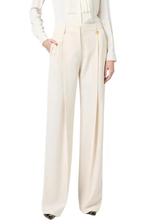 Elisabetta Franchi Femme, Pantalons, , Taille: 42 FR Pantalon en crêpe léger avec coupe regular