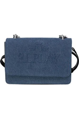 Replay Femme, Sacs, Bleu, Taille: ONE Size Sac à Bandoulière Bleu avec Clip