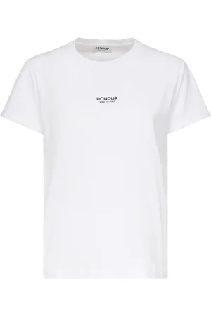 Dondup Femme, Tops, Blanc, Taille: 36 FR T-shirts et polos blancs en jersey de coton