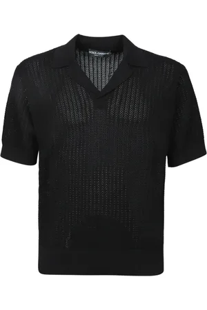 Dolce & Gabbana Homme, Pulls, Noir, Taille: M Pull Polo Noir Tricoté