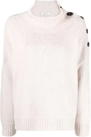 YVES SALOMON Femme, Pulls, , Taille: 40 FR Pull Oversize Rose avec Boutons