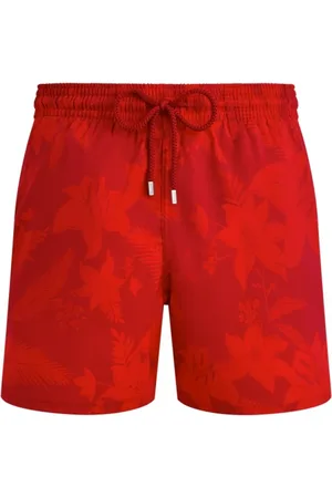 Vilebrequin Homme, Maillots de bain, Rouge, Taille: 2XL Maillot de bain court stretch Flower Power