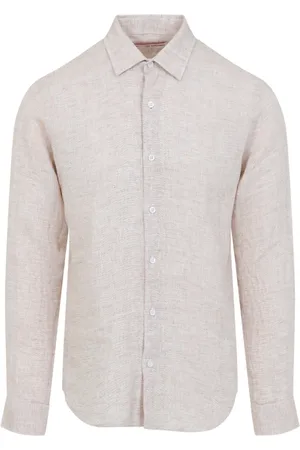 Orlebar Brown Homme, Chemises, , Taille: S Chemise Lin Rose Violet Vibrant